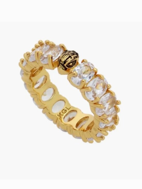 Kurt Geiger Jewelry - New in box Kurt Geiger Eagle Clear And Gold Eternity Ring Size 7